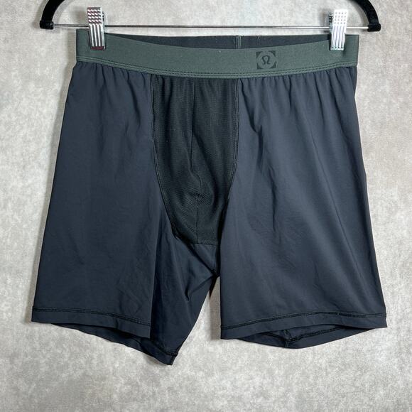 Lululemon Boxer‎ Briefs Mens Large Black Tagless Quick Dry Stretch - Picture 1 of 5